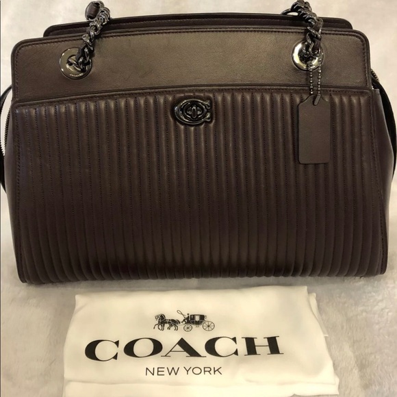 coach quilted parker carryall tote